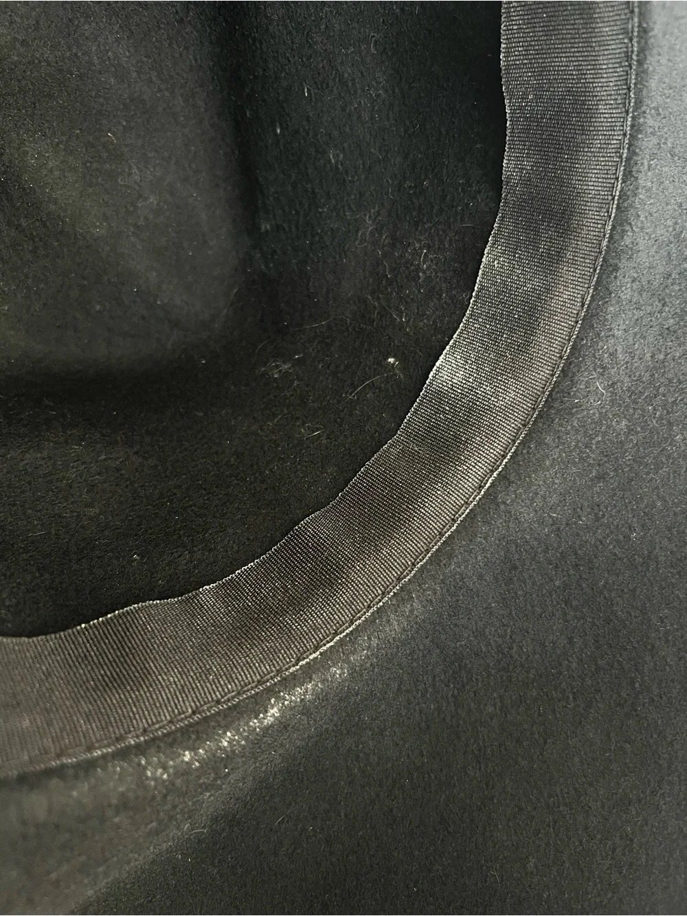 Black Wide Brim Felt Hat - Picture 5 of 6